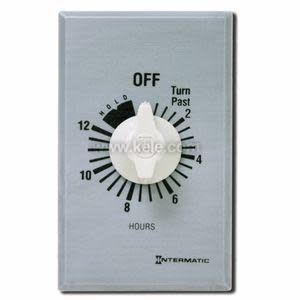 12-hour mechanical timer with silver dial