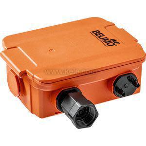 Orange rectangular plastic case with open center and mounting clips.