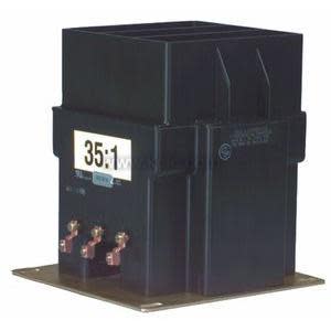 Yellow circular current transformer ring.