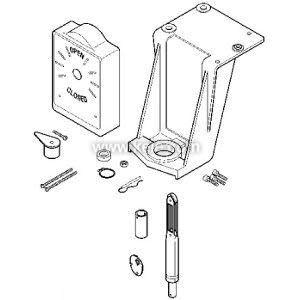Diagram of valve indicator kit with dial, bracket, pointer and hardware.