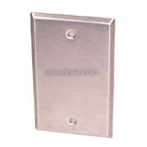 Stainless blank wall plate with two mounting holes