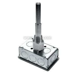 White rectangular box with a small green printed circuit board and wires