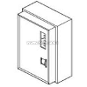 Black-and-white line schematic of rectangular device with dial and internal mechanism