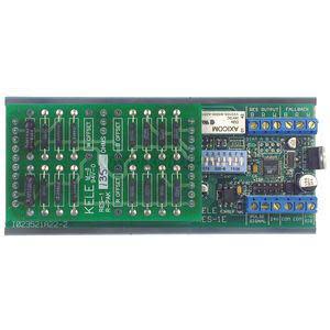 Green circuit board with multiple vertical resistors, blue screw terminals and small adjustment components.