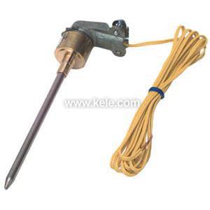 Silver temperature probe with yellow lead wire