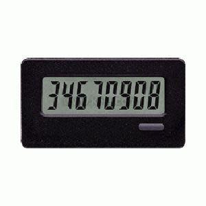 A small rectangular device with a greenish LCD screen showing several large numbers, set within a black frame.