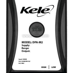 Rectangular white front panel labeled Model DPA-M2 with a round zero button and high/low indicators.