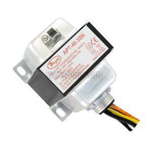 Square grey sensor with two pipe ports, adjustment knob and label