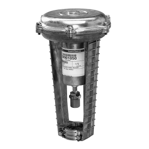 Pneumatic valve actuator with open frame and diaphragm.