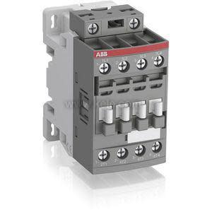 Grey contactor with red stripe and screw terminals.