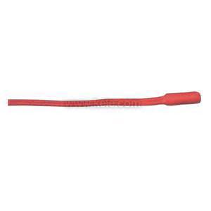 Red probe sensor with a rounded tip.