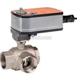 Brass ball valve with a black lever actuator mounted on top