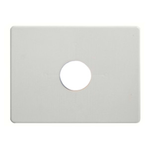 Plain square stainless plate with two screw holes