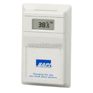 Grey rectangular housing with digital display and two front push buttons