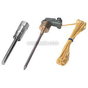 Metal thermowell and matching sensor with white wires