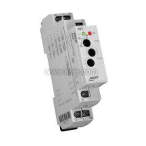 Small blue and white module with printed scales, LED and screw terminals