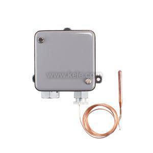 Grey temperature control with copper bulb and capillary.