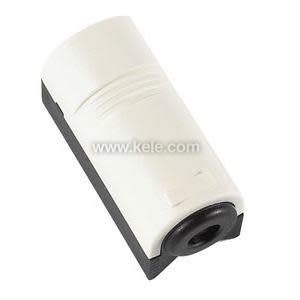 Small white rectangular module with rounded end and black base.