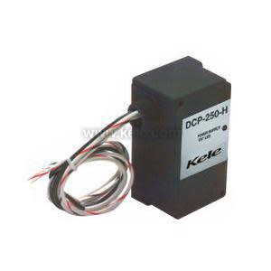 Rectangular grey module with finned heat sink and colored LED indicators.