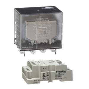 Clear relay with beige base socket used together as a kit