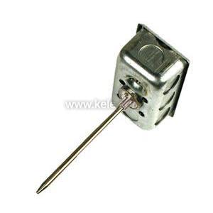 Rectangular perforated metal plate with a long metal probe and cable