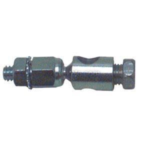 Small metal adjustable joint with threaded studs and hex nut ends