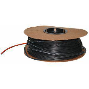 Coiled black cable with visible red wire inside.