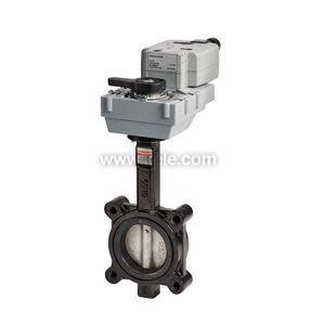 Butterfly valve with grey square actuator