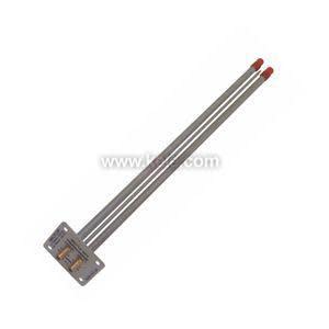 Two stainless steel rods protruding from a grey plastic fitting with a connector