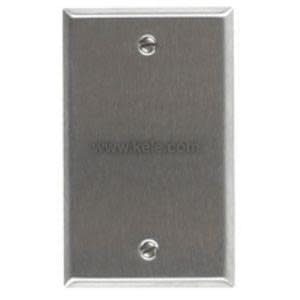 Plain rectangular metal wall cover plate with two holes for screws.