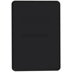 Solid black rectangular cover plate with rounded corners and no openings