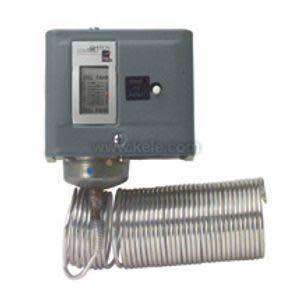 Grey temperature control box with copper coil and adjustment knob