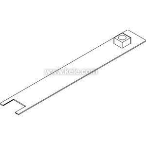 Simple sketch of long thin tool with slot on one end and square feature on the other