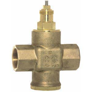 Brass control valve with black top.