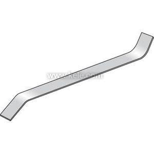 Z-shaped bent metal strap with angled ends