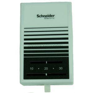 Wall sensor with vertical slots and sliding setpoint.