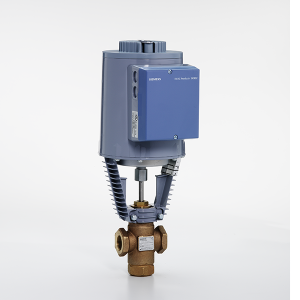 Sturdy brass valve connected to a grey-blue motor unit labeled NC.