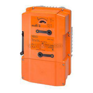 Orange rotary actuator with position dial.