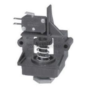 End switch assembly with spring and microswitch.