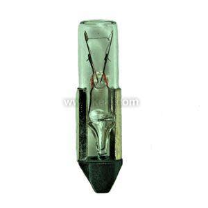 Clear glass indicator bulb with black base