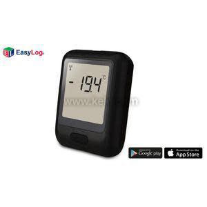 Small black temperature monitor displaying minus 19.4 degrees Celsius.