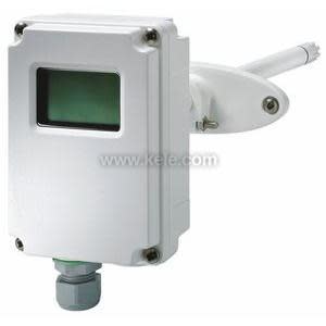 White humidity sensor with small display slot and long metal probe