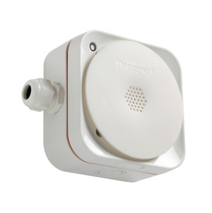 White sensor with perforated face and side cable entry