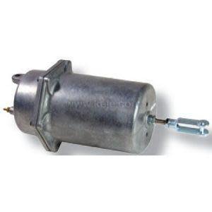 Cylindrical actuator with orange label and wires.