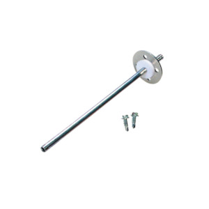 Long cylindrical metal pickup tube with circular mounting flange and two included screws