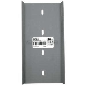 Medium grey mounting track with eight slots.