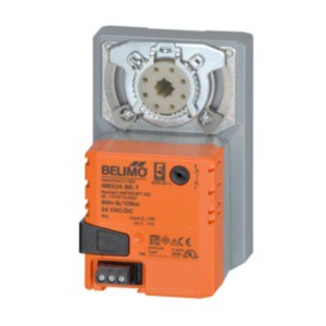 Orange spring return actuator with grey base.