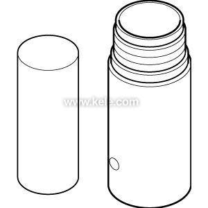 Technical illustration of a cylindrical sleeve with adjustable clamp and two set screws.