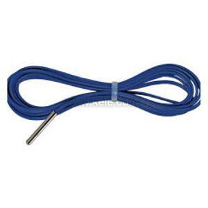 Long blue cable with metal probe.