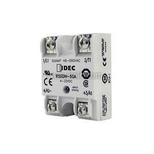 White IDEC RSSDN‑10A solid state relay with four screw terminals.
